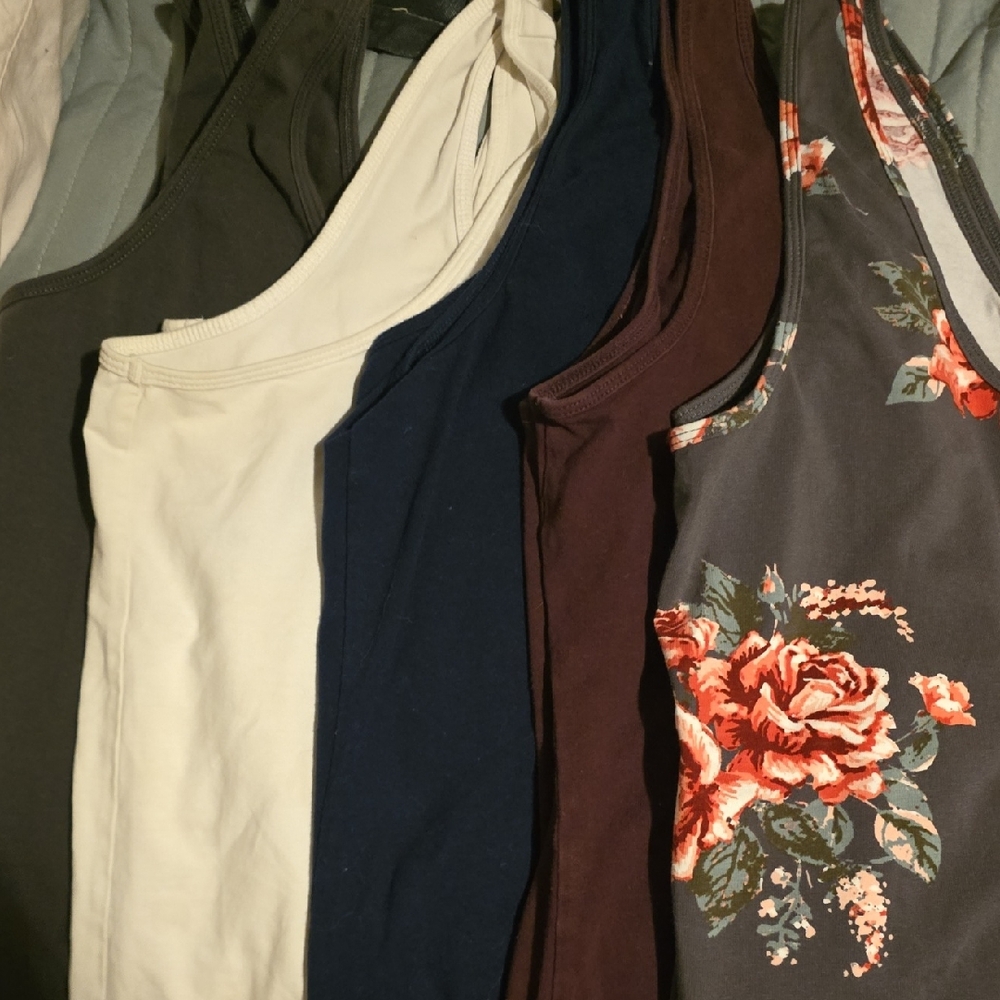 Floral and Solid Tank Tops